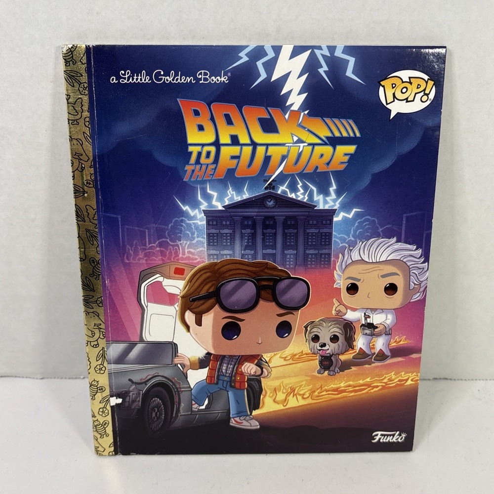 Back to the Future Little Golden Book Funko Pop Marty McFly Doc Brown Hardcover